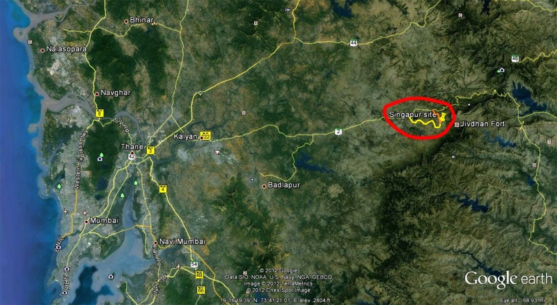 Location spot on Google Earth